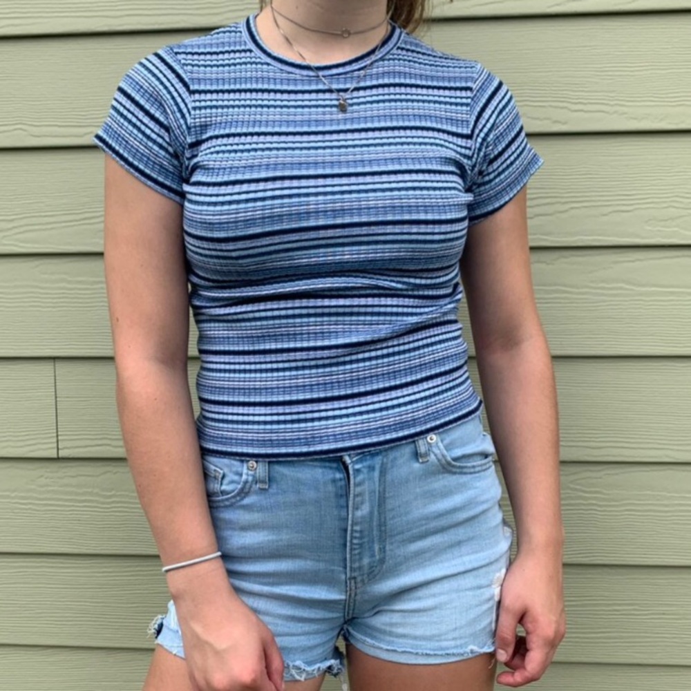 Blue striped tee